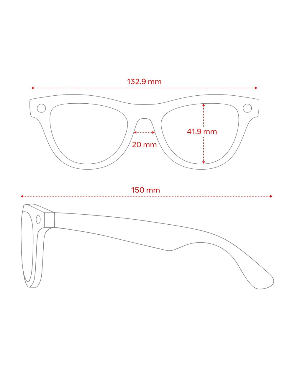 Ray-Ban Meta Skyler — Shiny Black / Clear to Blue · Gen 1 - photo 2